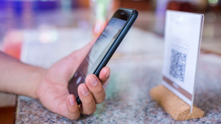 � ������� ������������ � ����� ����� ���������� � �������� ��������� QR-�����